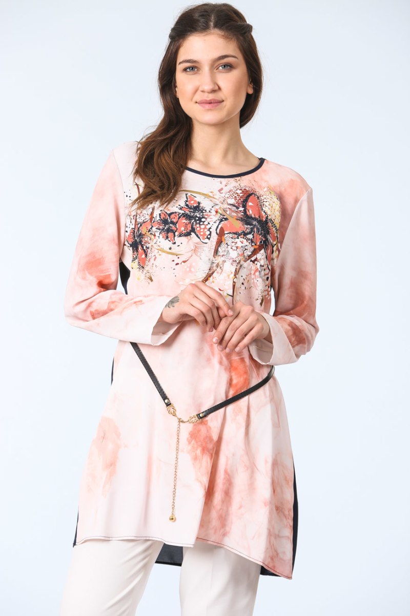Arched Tunic - Salmon
