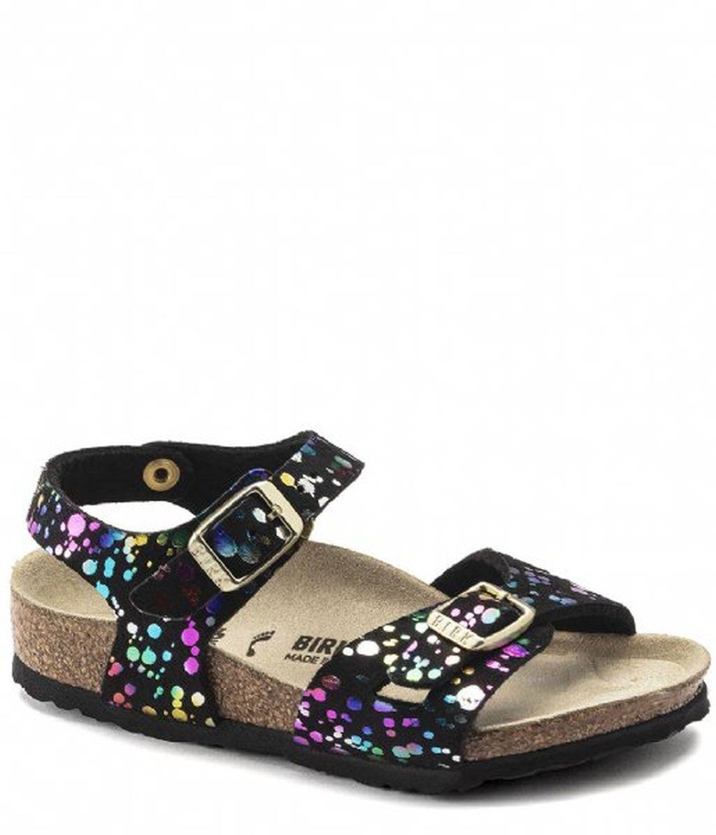 birkenstock 1019707 - CONFETTI BLACK POP RIO KIDS MF ÇOCUK TERLİK