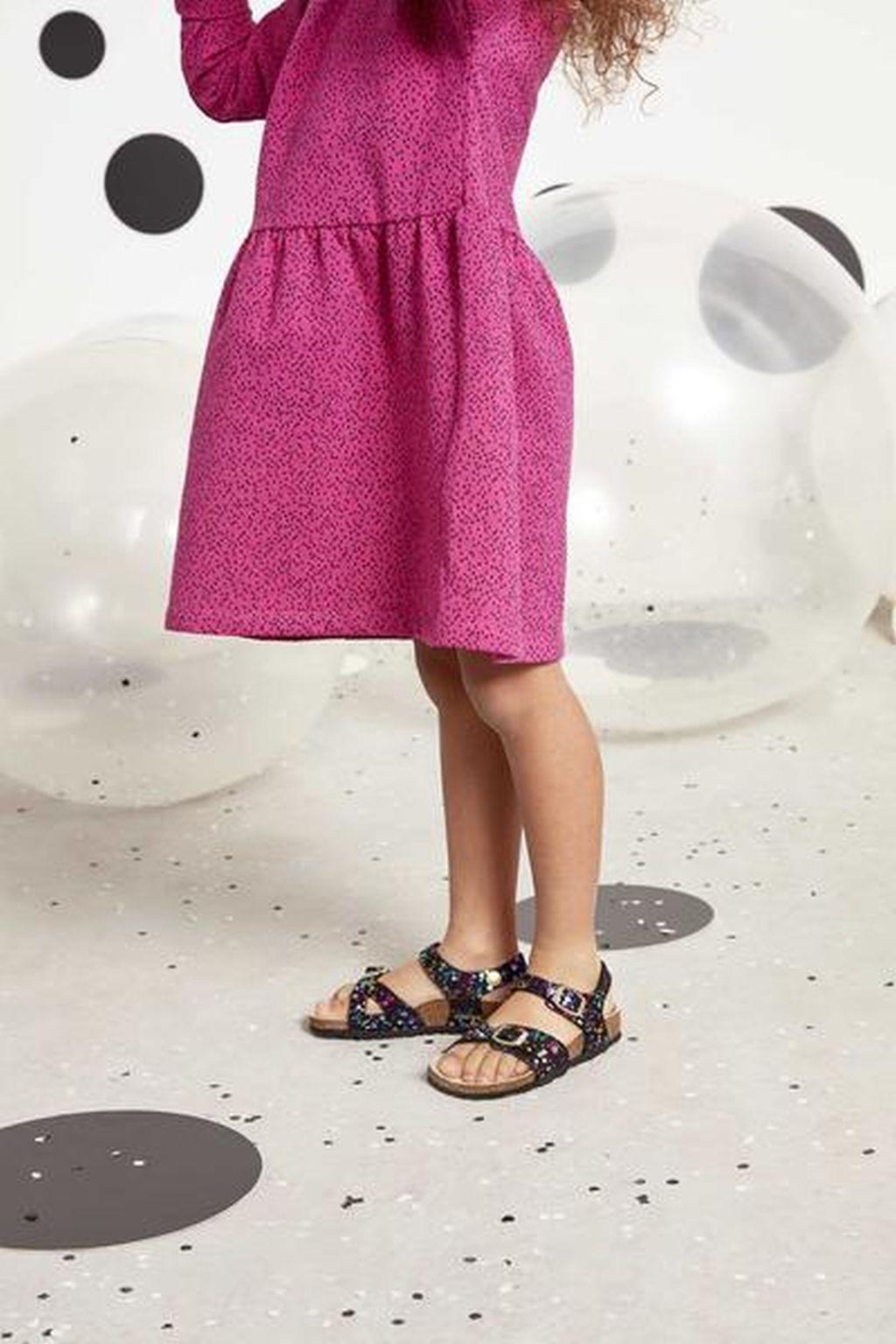 birkenstock 1019707 - CONFETTI BLACK POP RIO KIDS MF ÇOCUK TERLİK