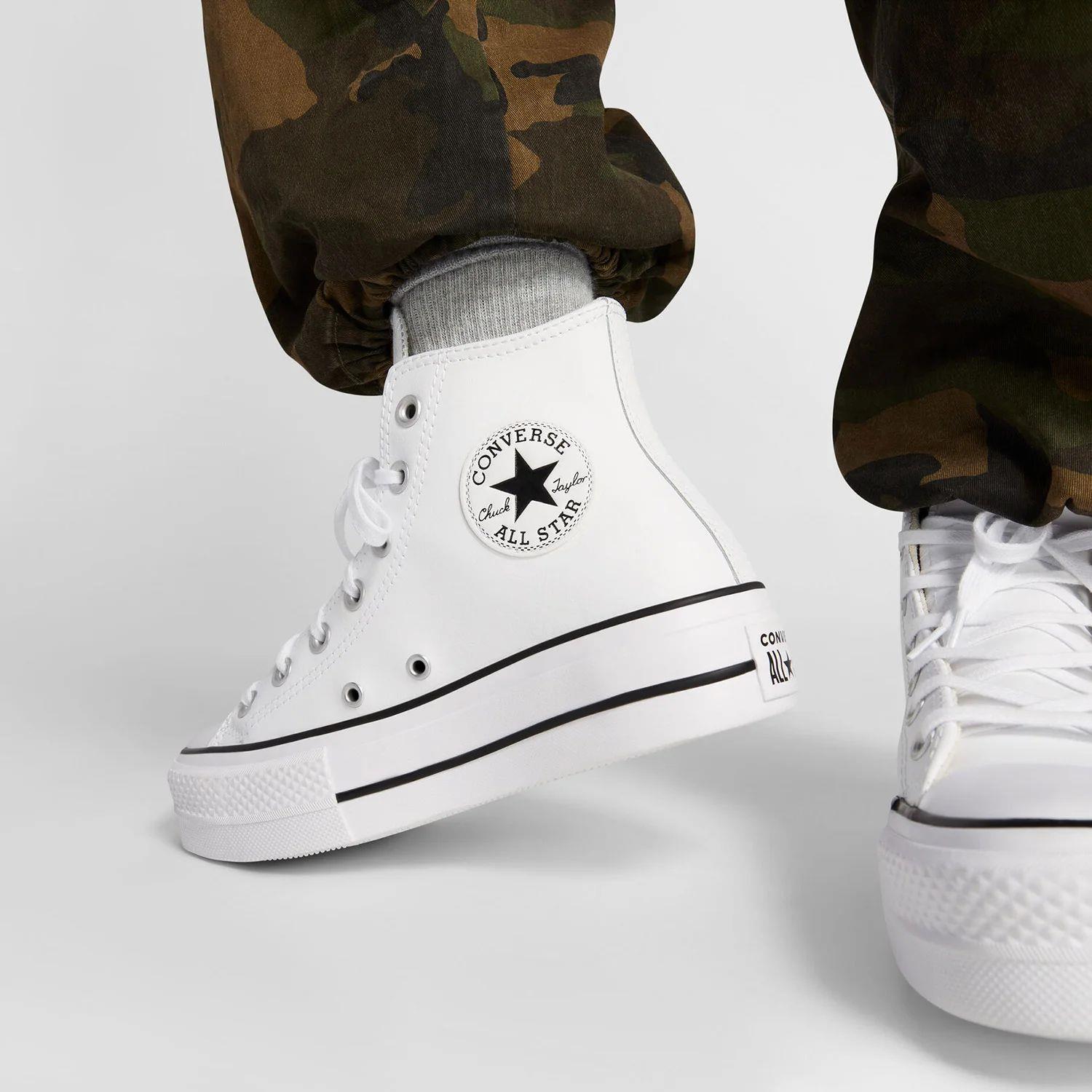 converse 561676C CHUCK TAYLOR ALL STAR LEATHER PLATFORM GÜNLÜK SPOR AYAKKABI
