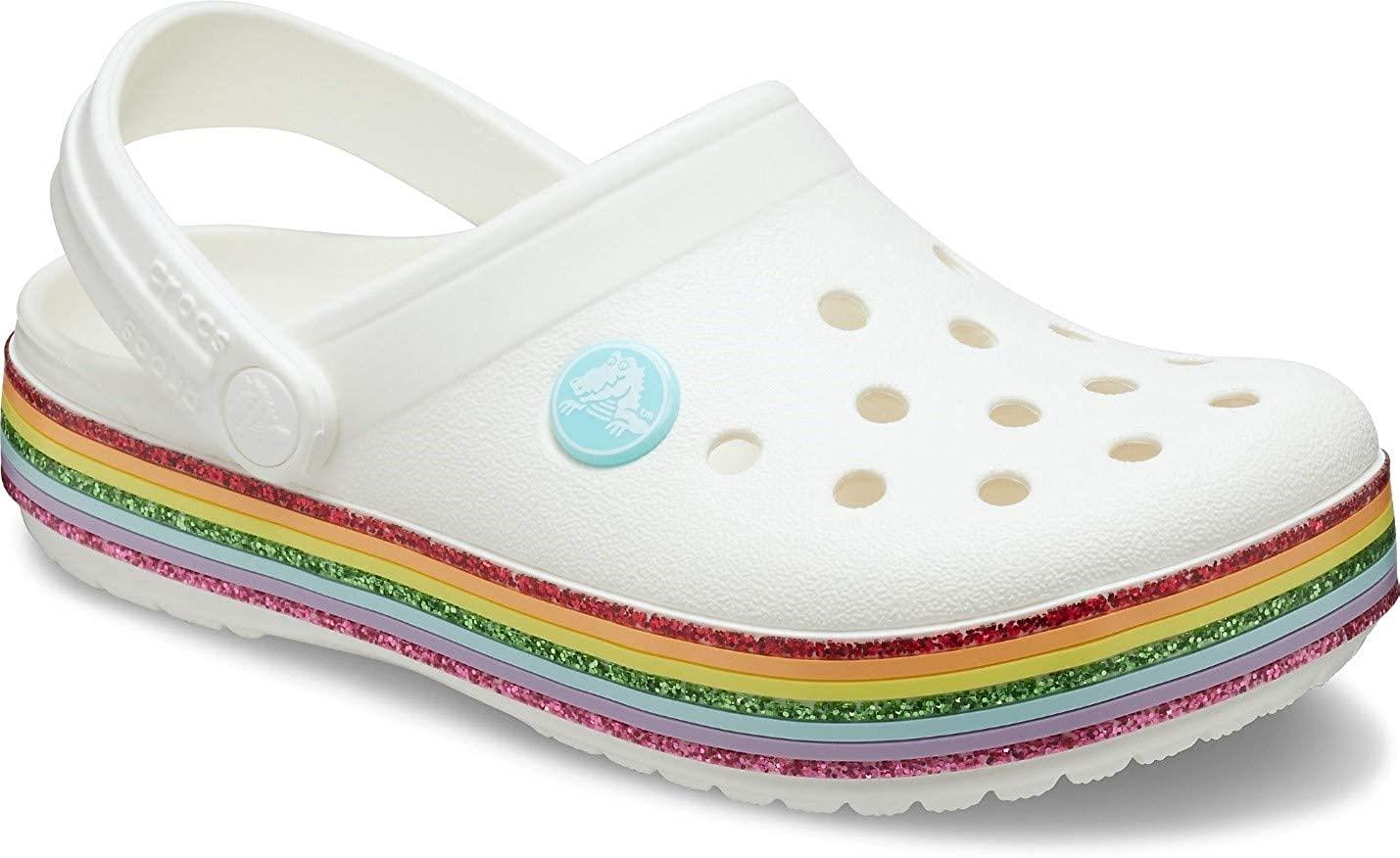 Crocs 206151-100 CROCBAND RAINBOW GLITTER ÇOCUK TERLİK SANDALET