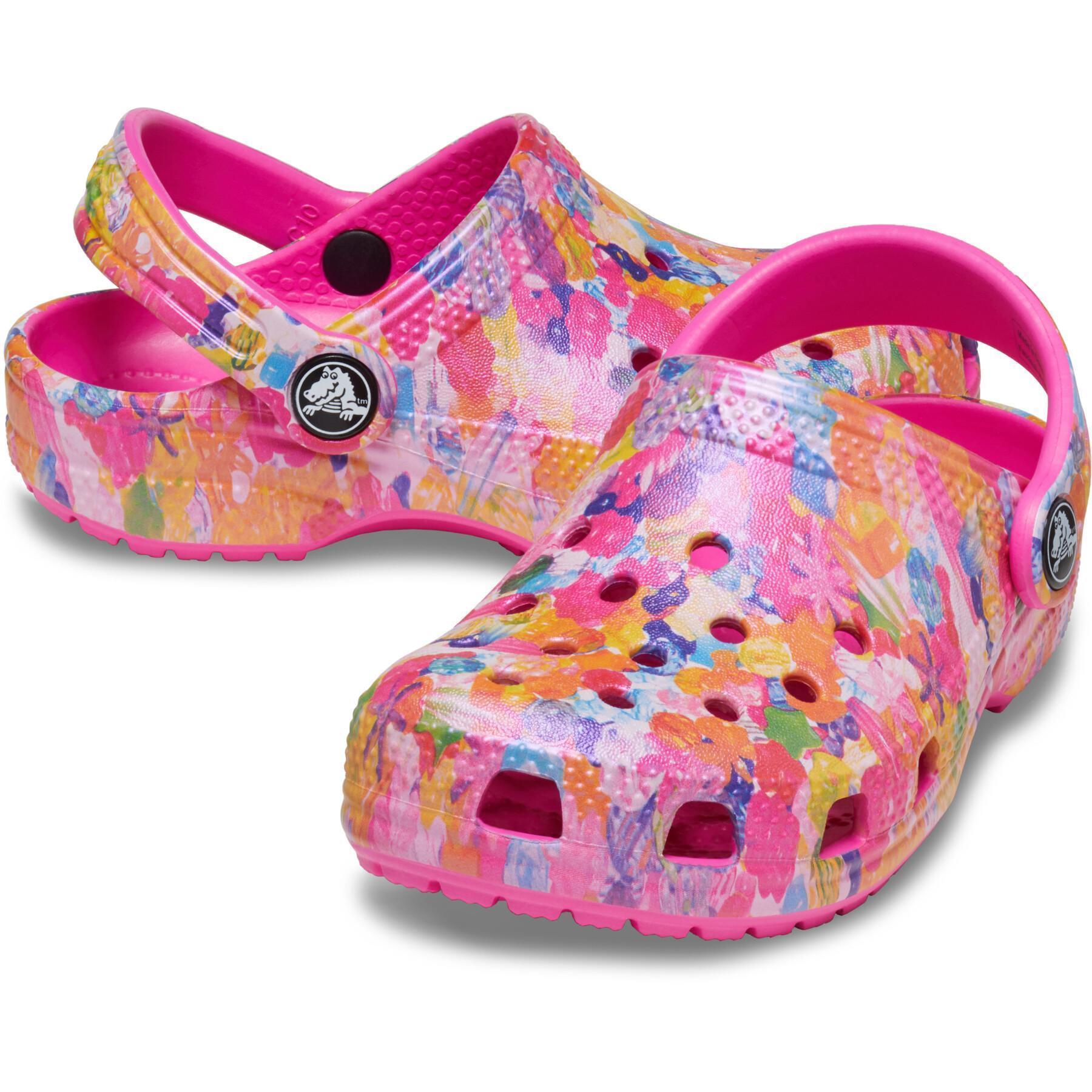 crocs 208451-90H CLASSIC HYPER REAL CLOG ÇOCUK TERLİK SANDALET