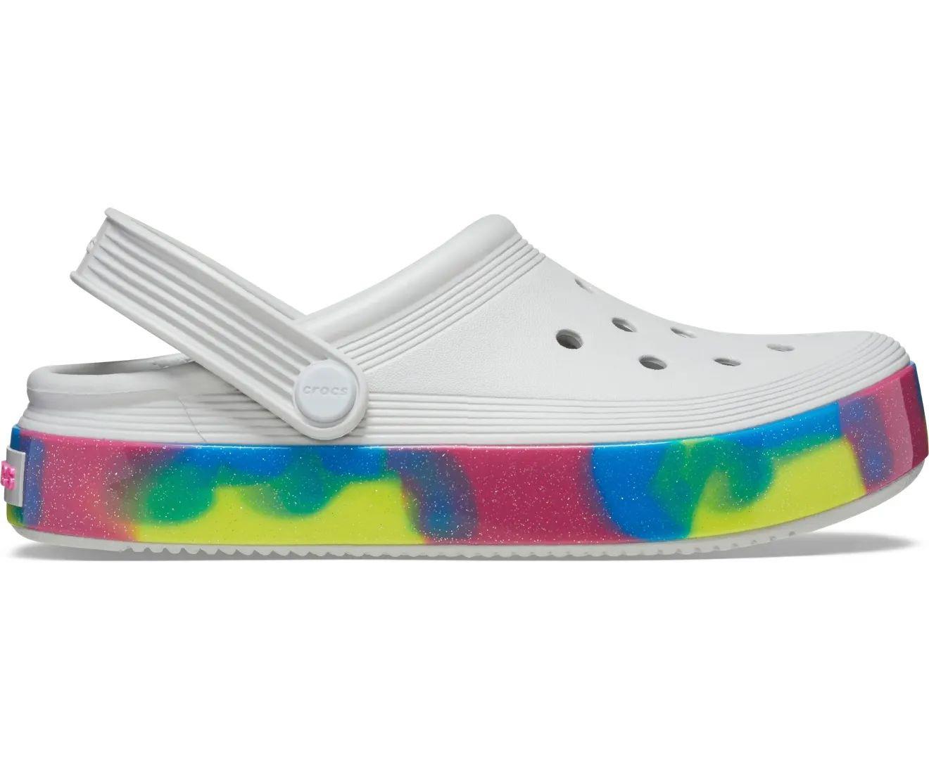 crocs 209717-1FS OFF COURT GLITTER BAND CLOG ÇOCUK SANDALET TERLİK