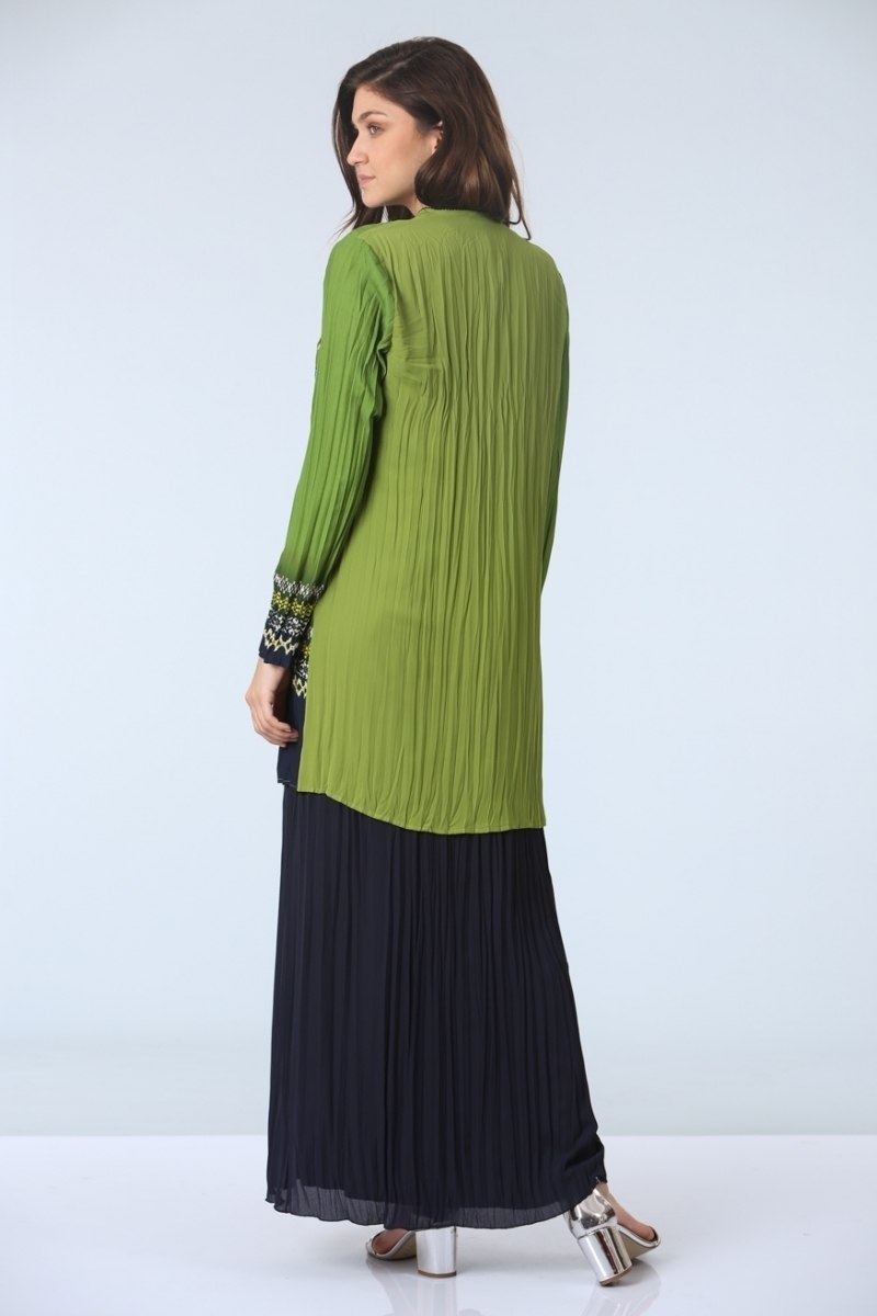 Elbise-Tunik İkili Takım - Yeşil
