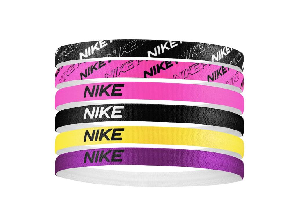 Nike N.000.2545.069.OS PRINTED HEADBANDS 6PK BLACK SAÇ İPİ BANDI
