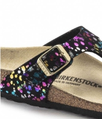 birkenstock 1019734 - CONFETTI BLACK POP GIZEH KIDS MF ÇOCUK TERLİK