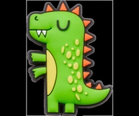 crocs 10009429-1 GREEN DINO JIBBITS CROCS SÜS TOKA