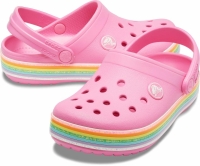 Crocs 206151-669 CROCBAND RAINBOW GLITTER ÇOCUK TERLİK SANDALET