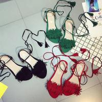 Yeşil, Siyah, Kırmızı Püsküllü Ayakkabı