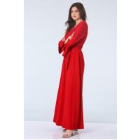 Dantelli Elbise - Kırmızı