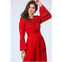 Dantelli Elbise - Kırmızı